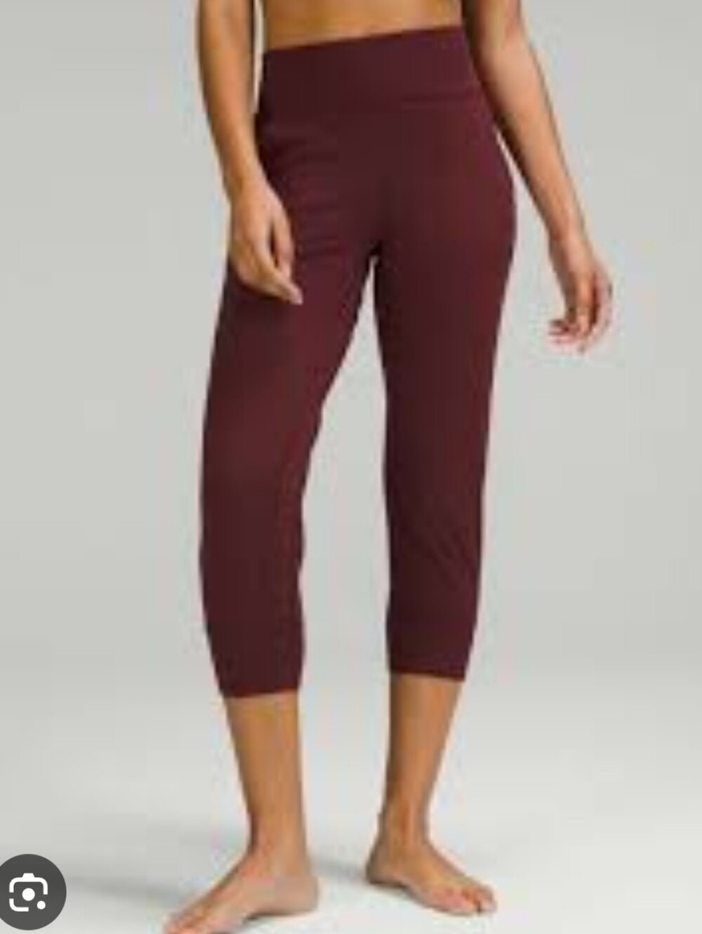 Lululemon Align High-Rise Cropped Jogger Sz 8, Pockets Red Merlot